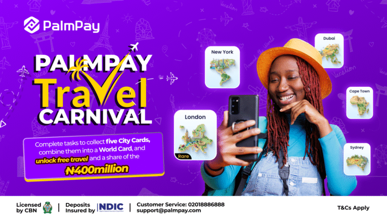 PalmPay announces ₦400 million festive rewards campaign with global travel prizes Palmpay