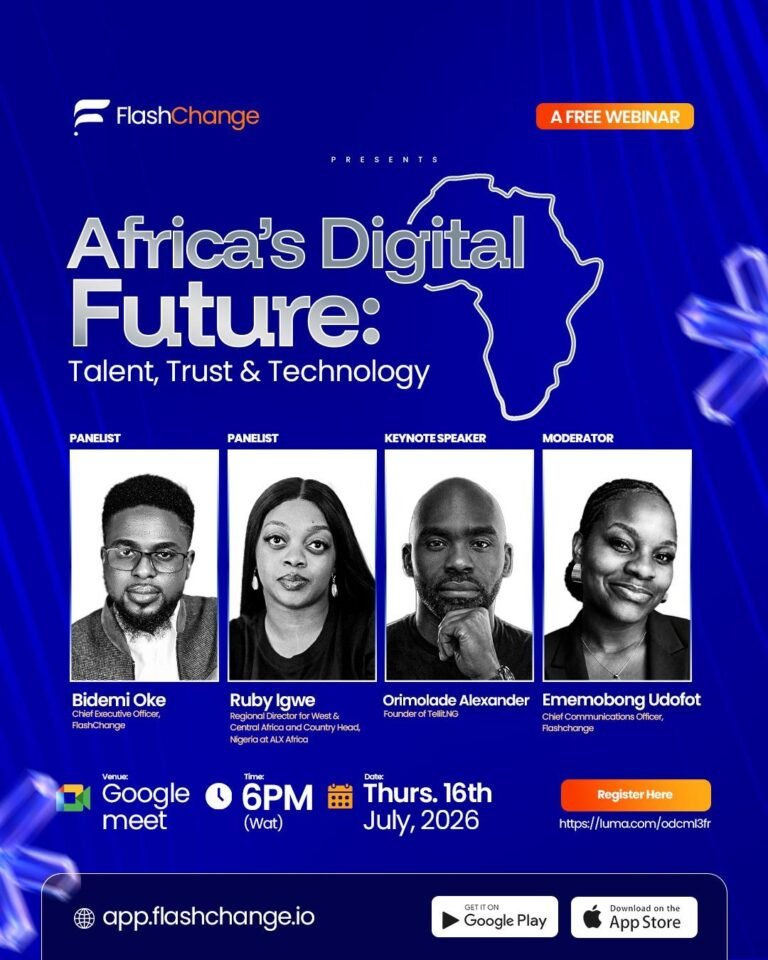 Flashchange set to host webinar on Africa’s digital future: talent, trust & technology