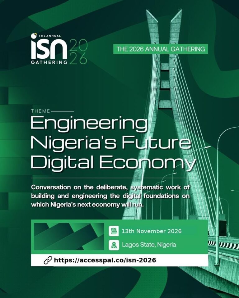 ISN Annual Gathering 2026 to Convene Nigeria’s Innovation Leaders to Engineer the Nation’s Digital Future